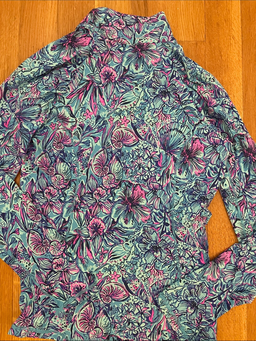 LILLY PULITZER Justine Luxletic Zip Top M EUC - Picture 6 of 6